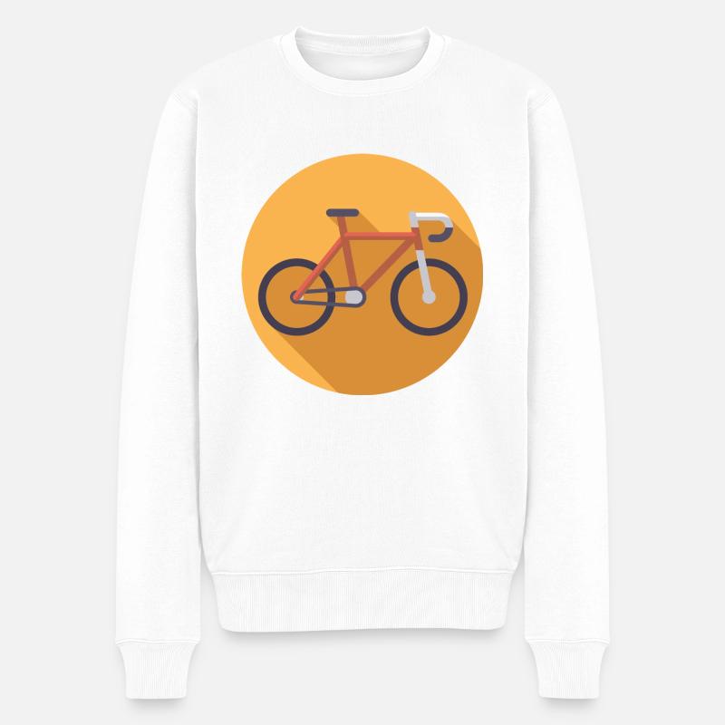 Fahrrad - Männer Premium Bio Pullover - Weiß