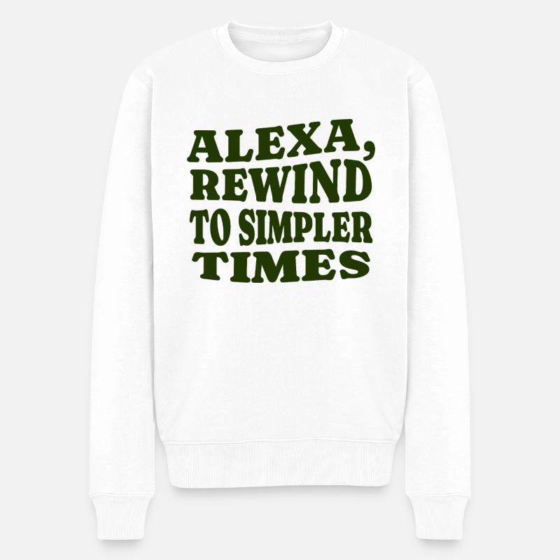 Alexa, Passez au week-end - Pull Premium bio Homme - blanc