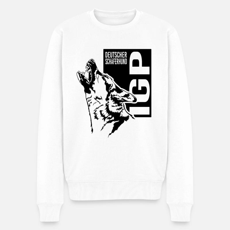 IGP Deutscher Schäferhund Hundesport Hund Wilsigns - Männer Premium Bio Pullover - Weiß