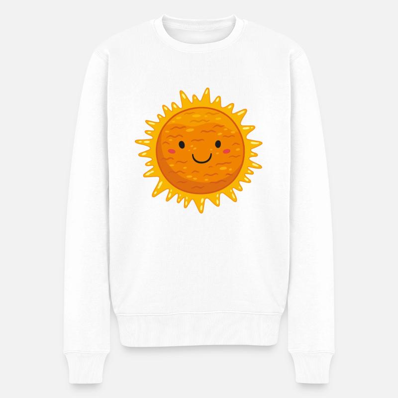 Sommer - Männer Premium Bio Pullover - Weiß