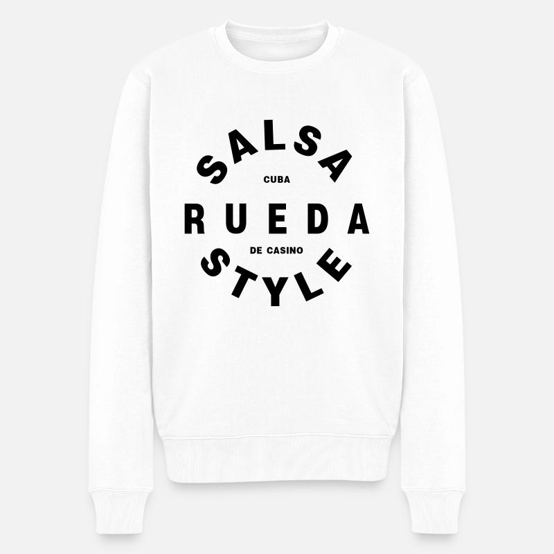 Salsa Rueda Style - Salsa Dance Fashion - Männer Premium Bio Pullover - Weiß