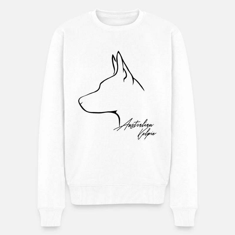 AUSTRALIAN KELPIE Hund Hunde Hütehund Wilsigns - Männer Premium Bio Pullover - Weiß