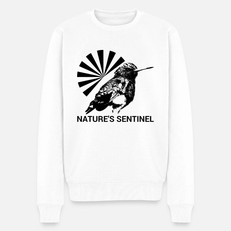 Wächter der Natur #Kolibri - Männer Premium Bio Pullover - Weiß