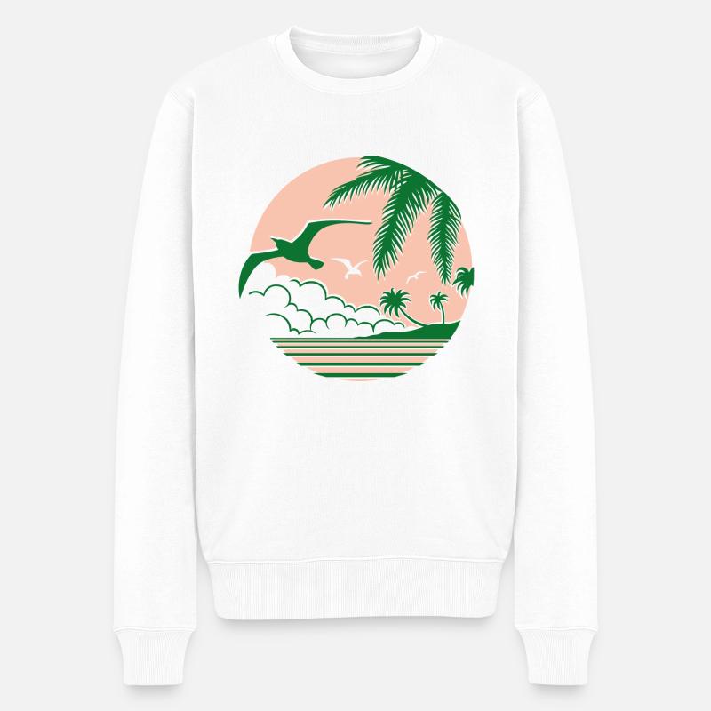 Sommer - Männer Premium Bio Pullover - Weiß