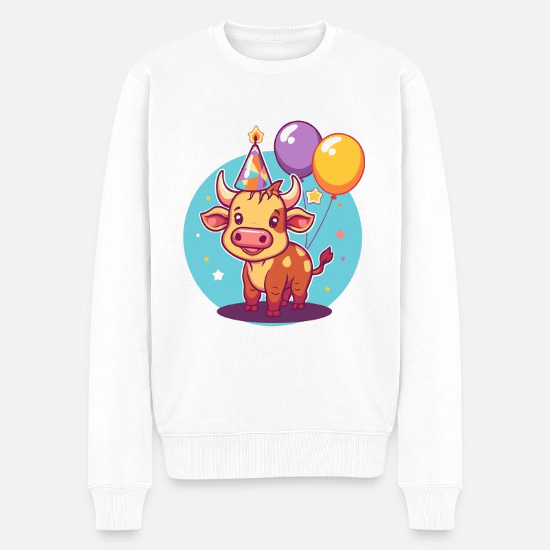 Taureau Anniversaire Bébé - Pull Premium bio Homme - blanc