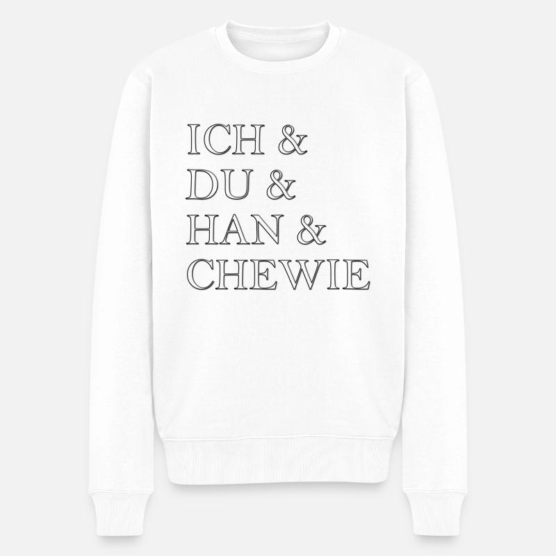 Han&Chewie - Männer Premium Bio Pullover - Weiß