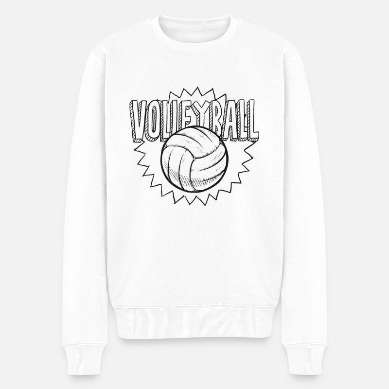 Ballsport - Männer Premium Bio Pullover - Weiß