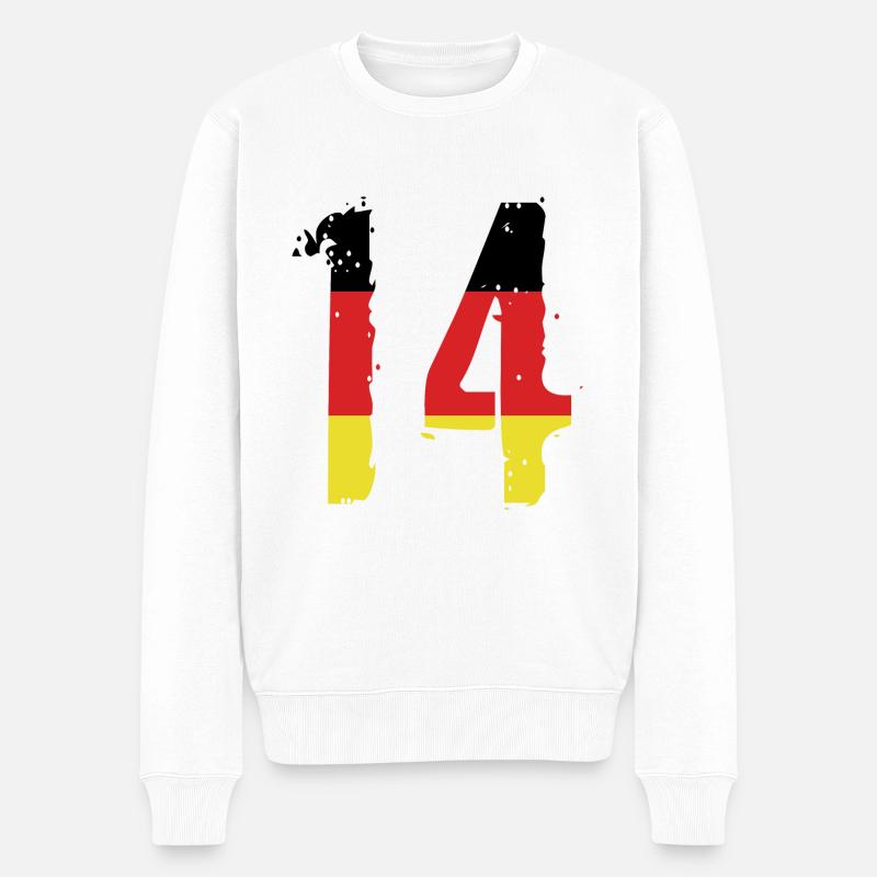 Maillot 14 numéros Allemagne - Pull Premium bio Homme - blanc