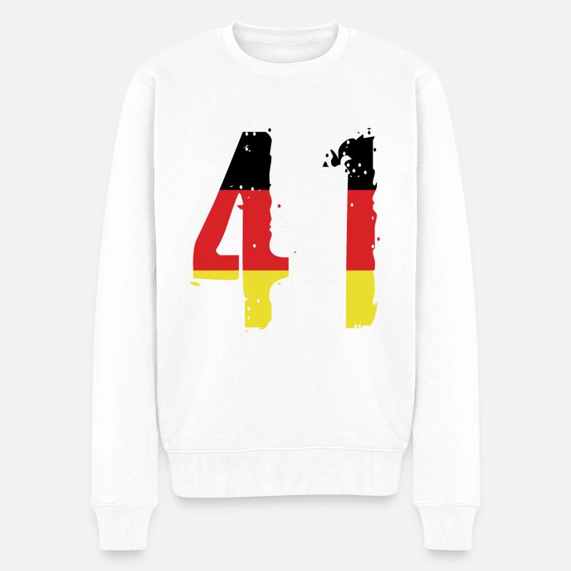 Maillot 41 Numéro Allemagne - Pull Premium bio Homme - blanc