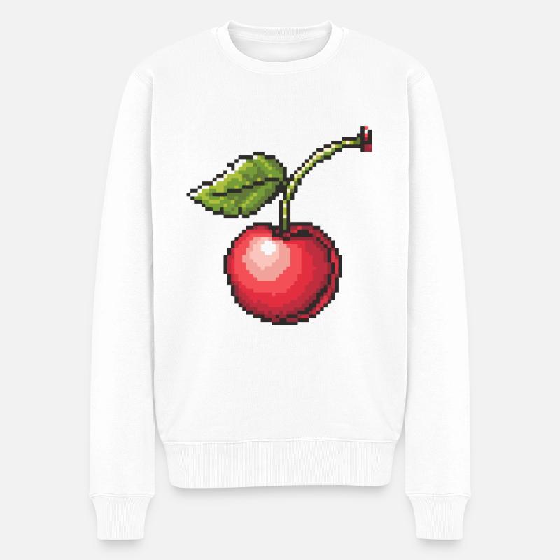 Joueur de Cherry Pixel - Pull Premium bio Homme - blanc