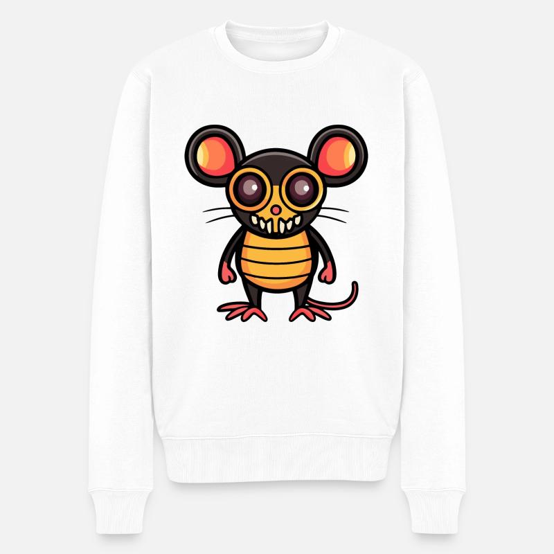 Souris Halloween Bande dessinée - Pull Premium bio Homme - blanc
