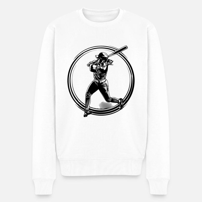 Baseball Silhouette - Pull Premium bio Homme - blanc