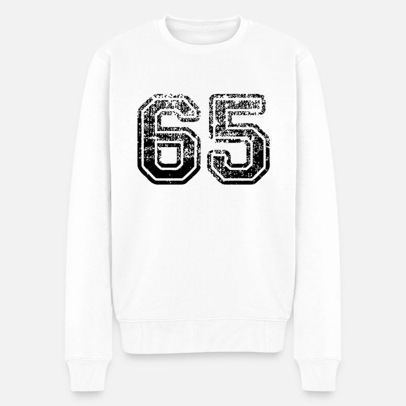 65 - Männer Premium Bio Pullover - Weiß