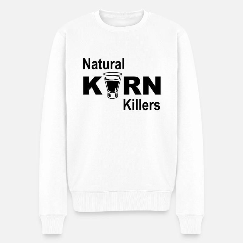 Natural Korn Killers - Männer Premium Bio Pullover - Weiß