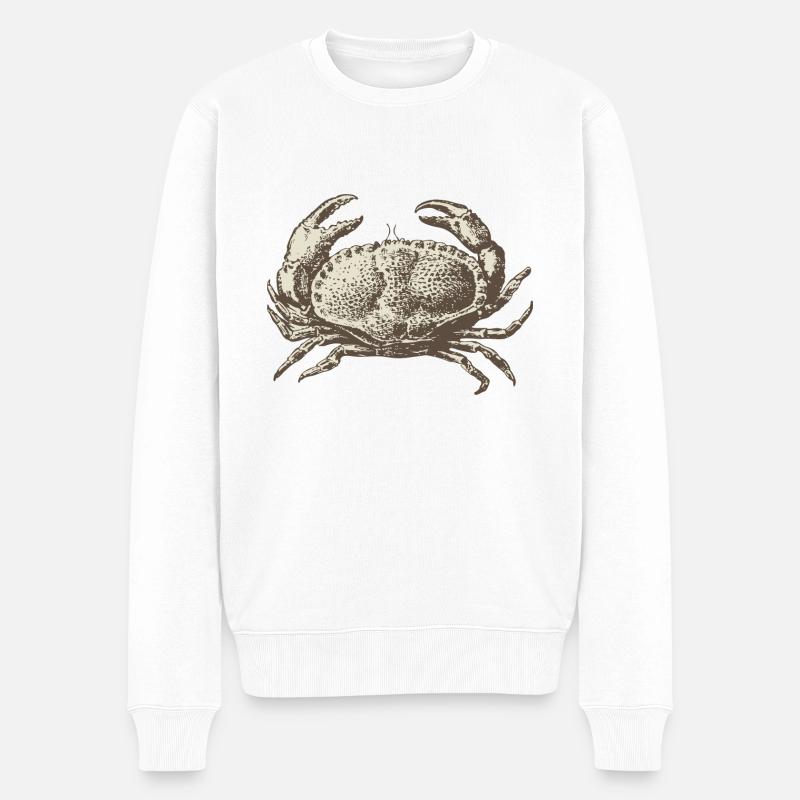Meerestiere - Männer Premium Bio Pullover - Weiß