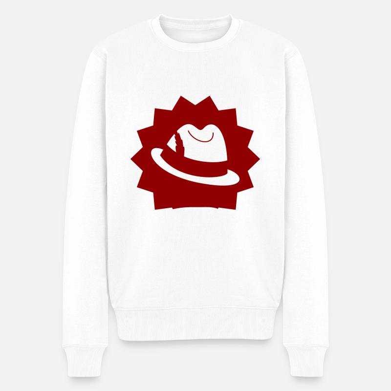Hut - Männer Premium Bio Pullover - Weiß
