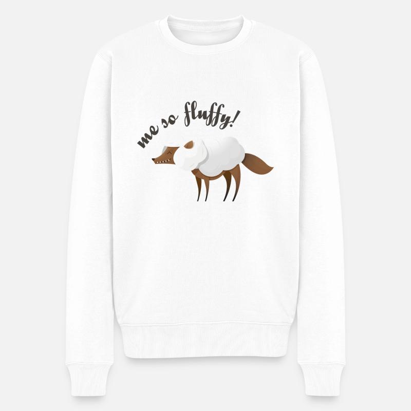 Wildtiere - Männer Premium Bio Pullover - Weiß