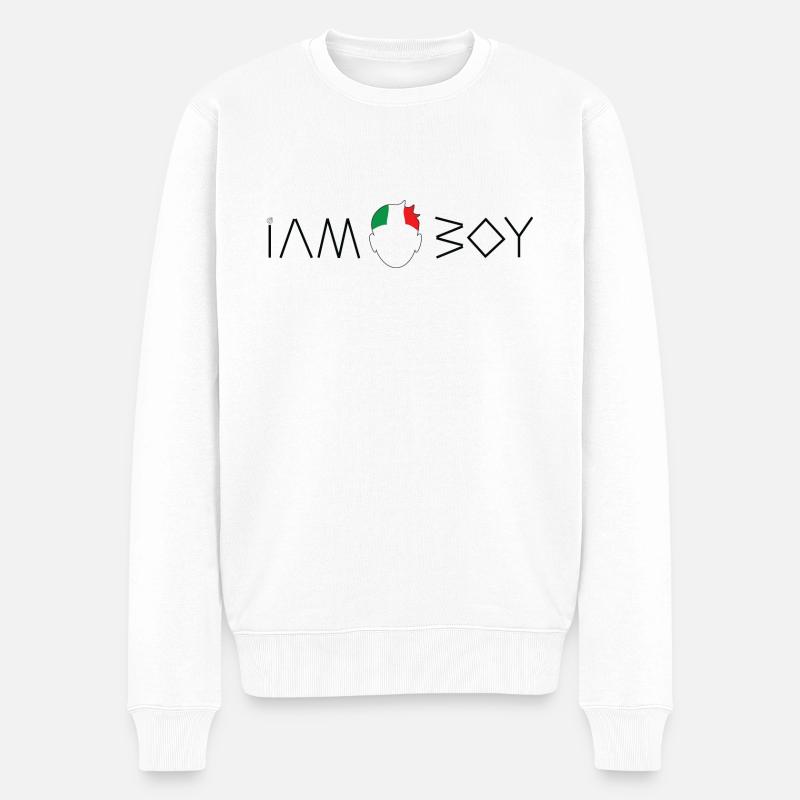 Je suis un garçon italien - Pull Premium bio Homme - blanc