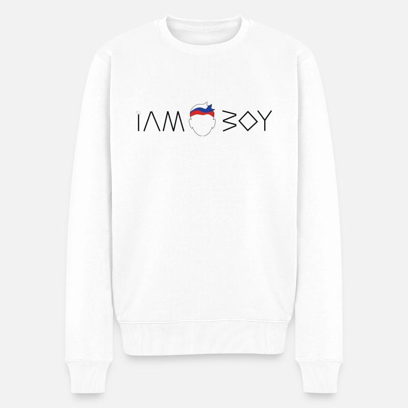 Ich bin ein russischer Junge - Männer Premium Bio Pullover - Weiß