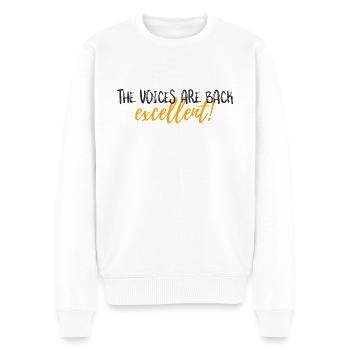 Freche Stimmen T-Shirt - Männer Premium Bio Pullover - Weiß - Vorne - Thijin (182cm)