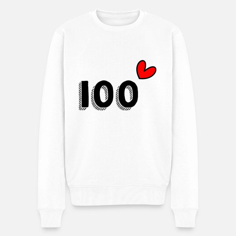 100 JAHRE. 100-jähriges JUBILÄUM. JUBILÄUM 100 JAHRE. - Männer Premium Bio Pullover - Weiß