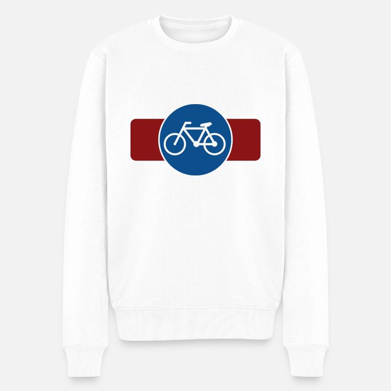 Fahrrad - Männer Premium Bio Pullover - Weiß