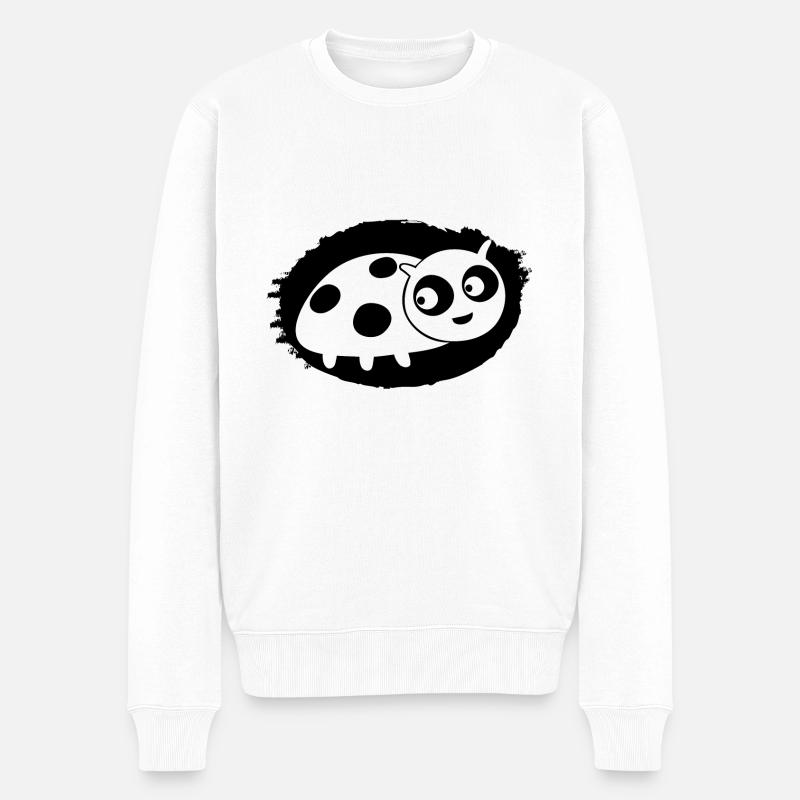 lustiger Marienkäfer - Männer Premium Bio Pullover - Weiß