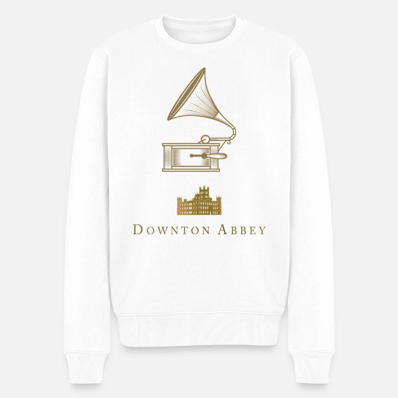 Downton Abbey Gramophone Musique - Pull Premium bio Homme - blanc