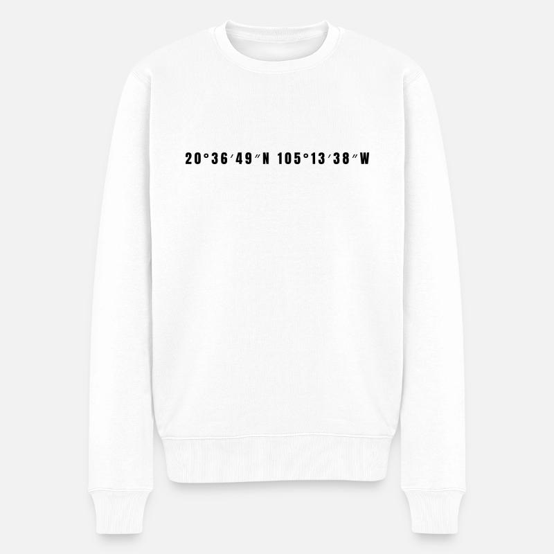 Puerto Vallarta Mexiko - Männer Premium Bio Pullover - Weiß