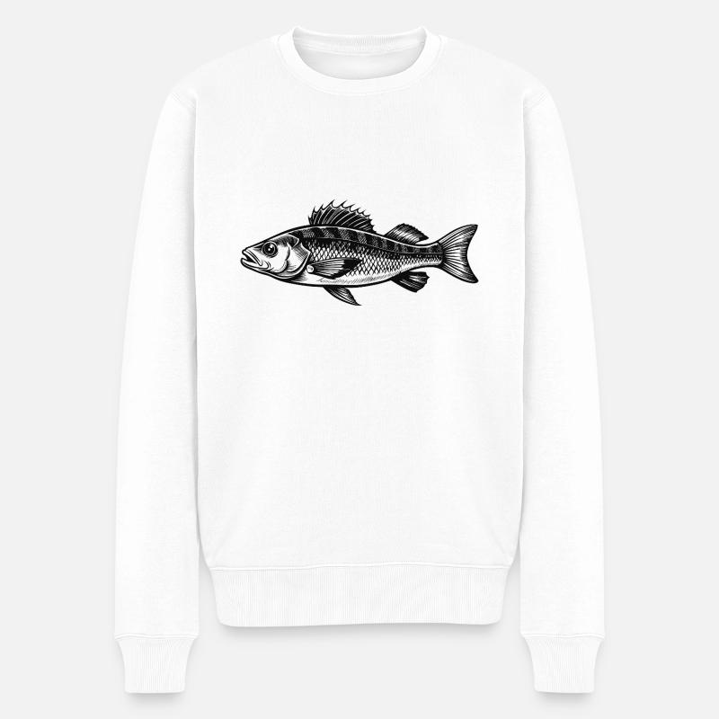 Bar - Pêcheur - Cadeau - Pull Premium bio Homme - blanc