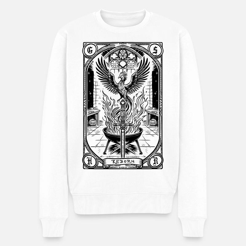 Le Tarot Phoenix renaît - Pull Premium bio Homme - blanc