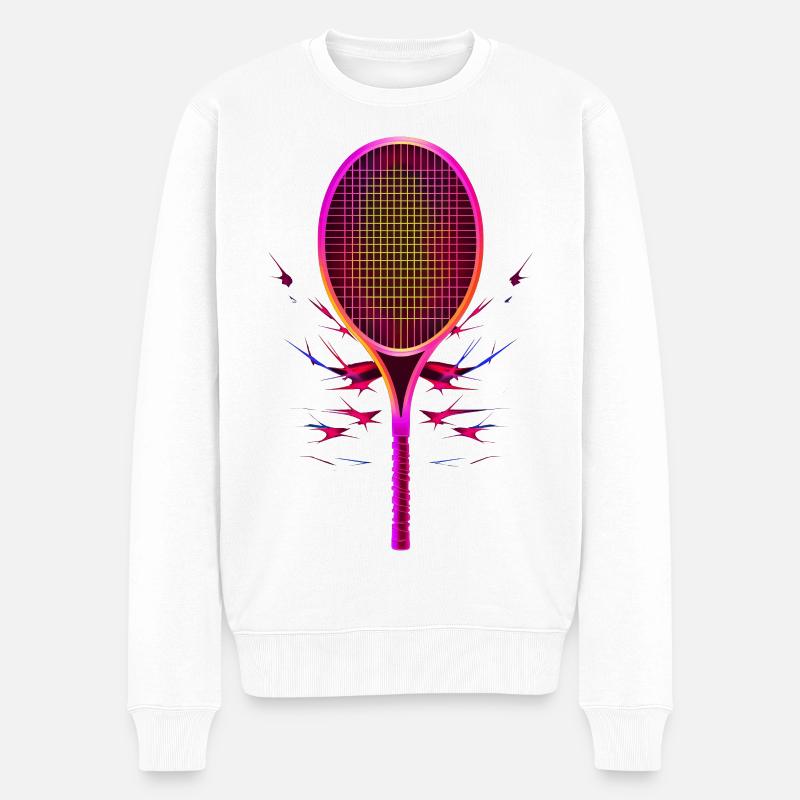 Tennisschläger Steamwave - Männer Premium Bio Pullover - Weiß