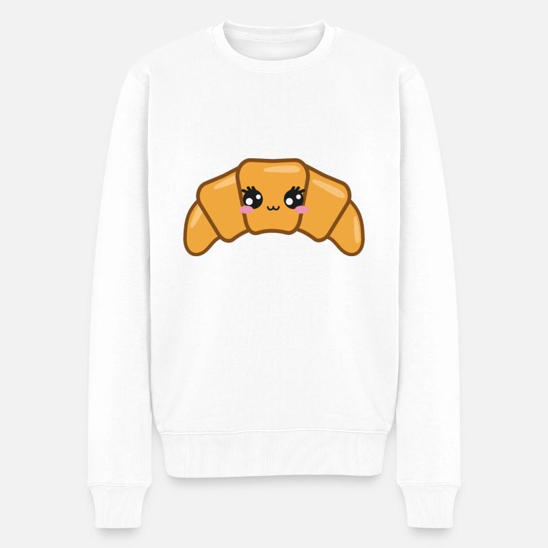 Croissant Doux Kawaii - Pull Premium bio Homme - blanc