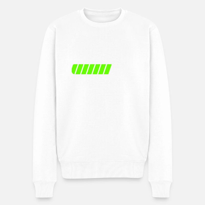 Ladebalken - Männer Premium Bio Pullover - Weiß