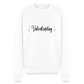 Valentinstag Motiv funkeln ,Valentinstagsgeschenk - Männer Premium Bio Pullover - Weiß - Vorne - Thijin (182cm)