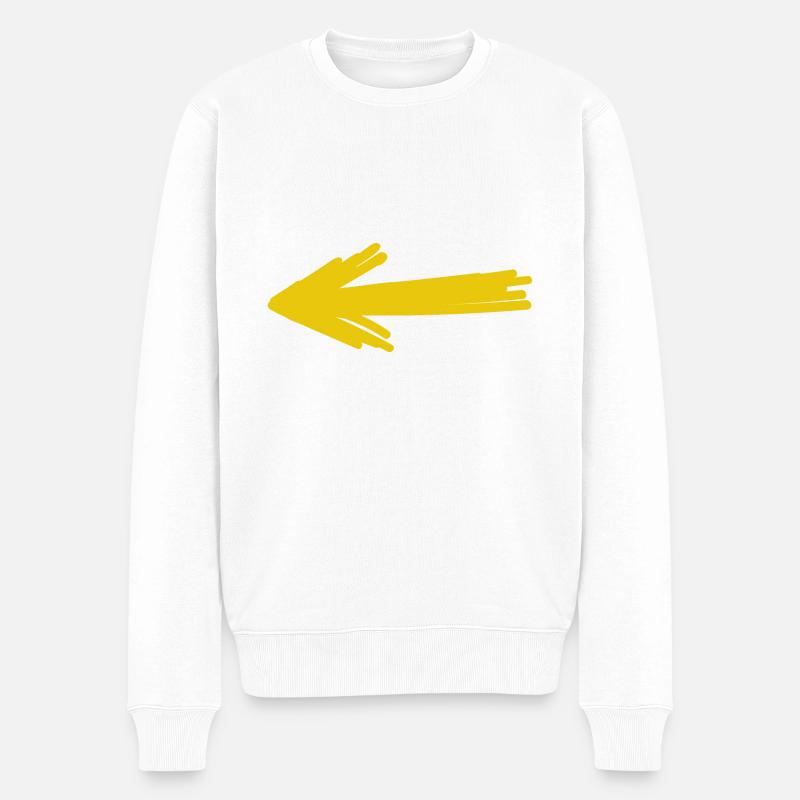 Flèche caractère icône design - Pull Premium bio Homme - blanc