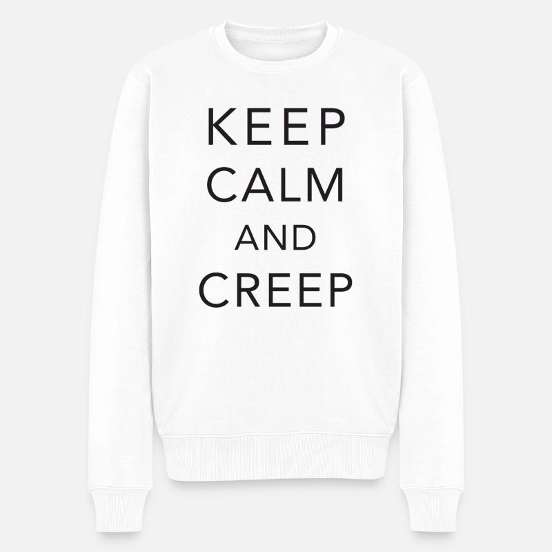 Restez calme et rampez - Pull Premium bio Homme - blanc
