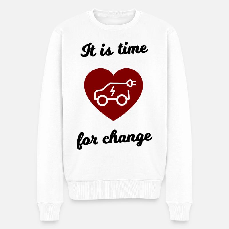 Voitures électriques - Pull Premium bio Homme - blanc