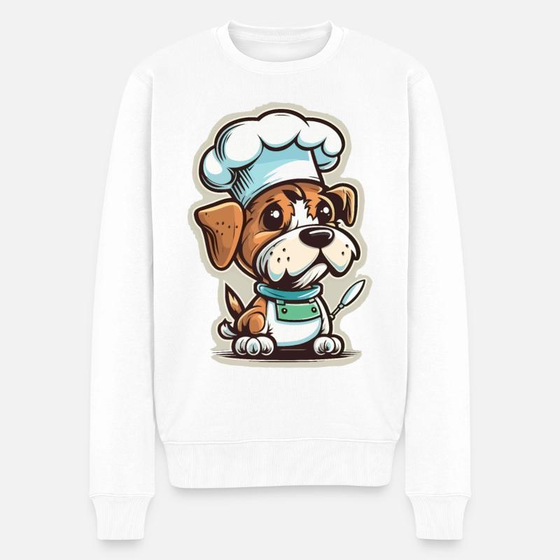 Gourmet-Welpe - Männer Premium Bio Pullover - Weiß