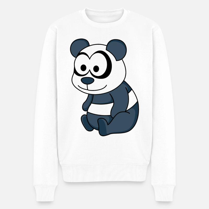 Panda Comic Animal - Pull Premium bio Homme - blanc