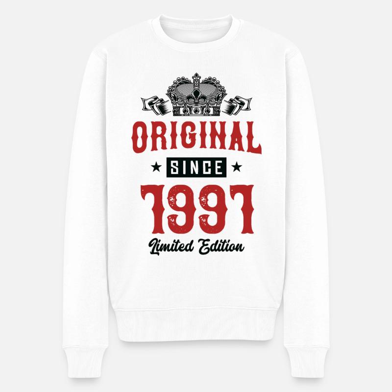 1991 limited edition - Männer Premium Bio Pullover - Weiß