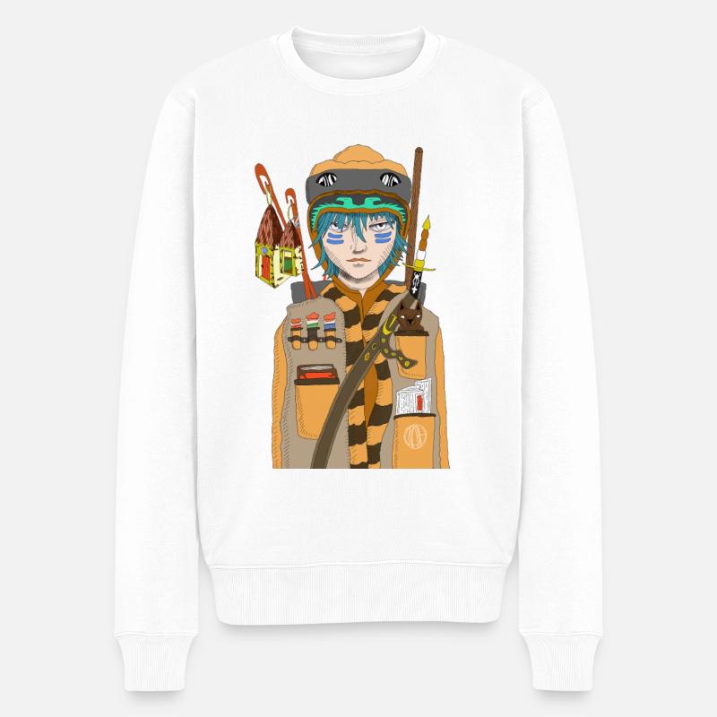 Housecollector - Männer Premium Bio Pullover - Weiß