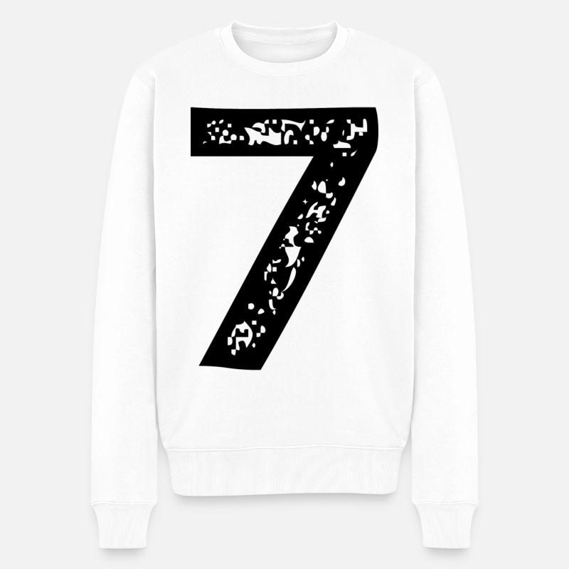 Maillot numéro 7 - Pull Premium bio Homme - blanc