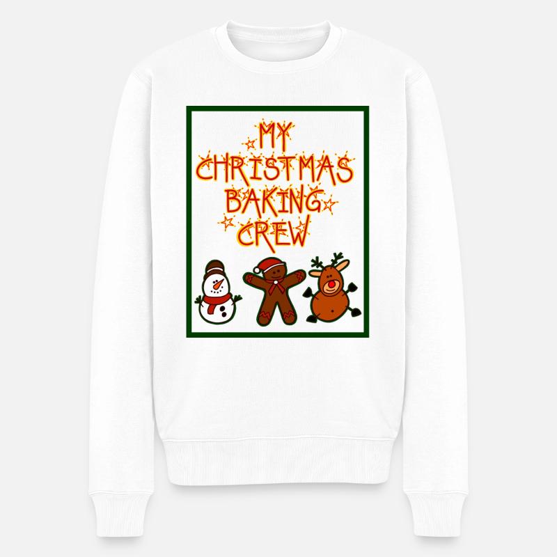My christmax baking crew - Männer Premium Bio Pullover - Weiß