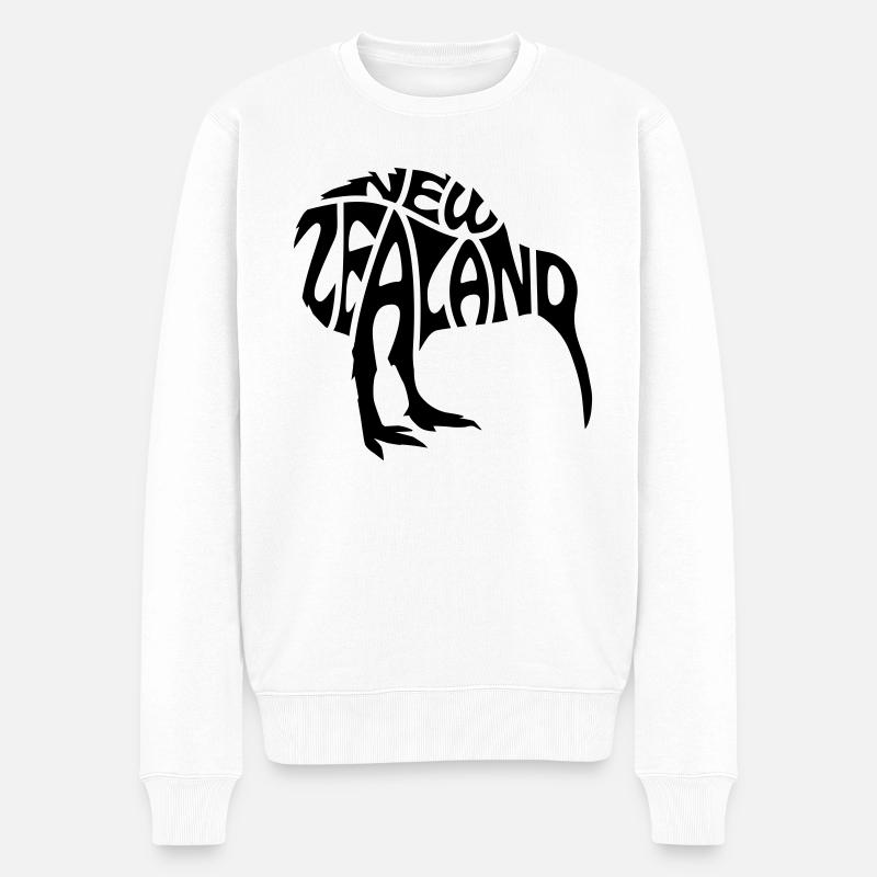 Kiwi Vogel Neuseeland - Männer Premium Bio Pullover - Weiß