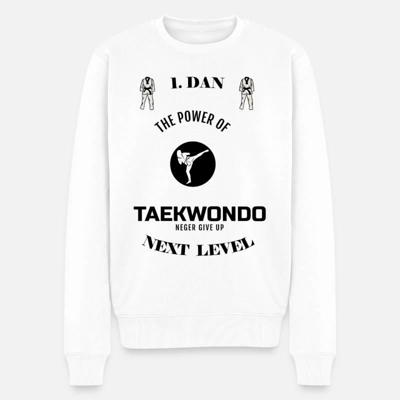 Taekwondo - Tae Kwon Do - 1 Dan - Männer Premium Bio Pullover - Weiß
