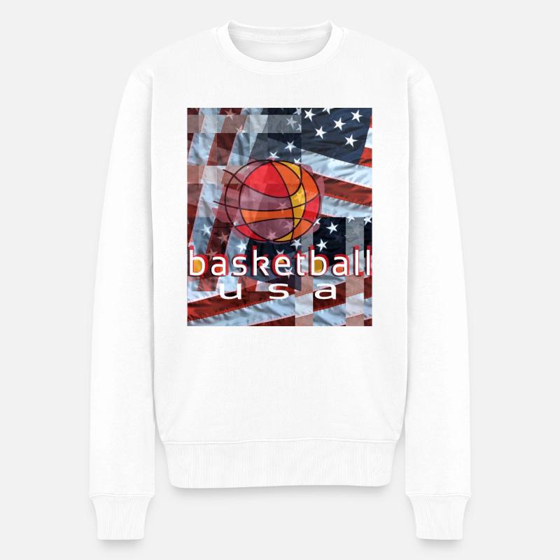 basketball - Männer Premium Bio Pullover - Weiß