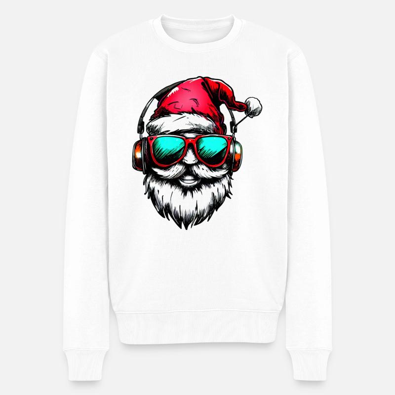 SANTA - Männer Premium Bio Pullover - Weiß
