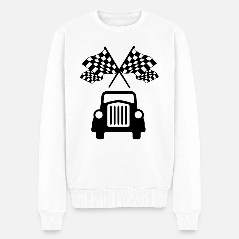 Voiture - Pull Premium bio Homme - blanc