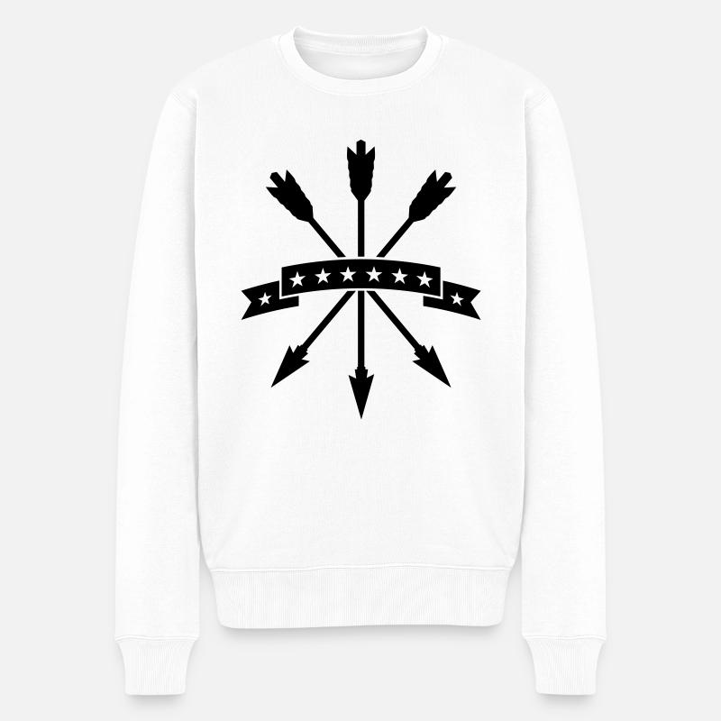 Flèches (sport d'arc) - Pull Premium bio Homme - blanc